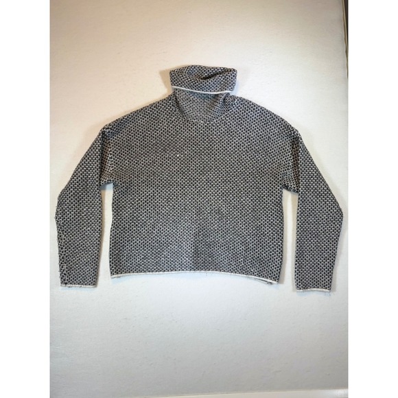 Christian Siriano NEW YORK Sweaters - Christian Siriano New York Women's Black & White Knit Turtleneck Sweater